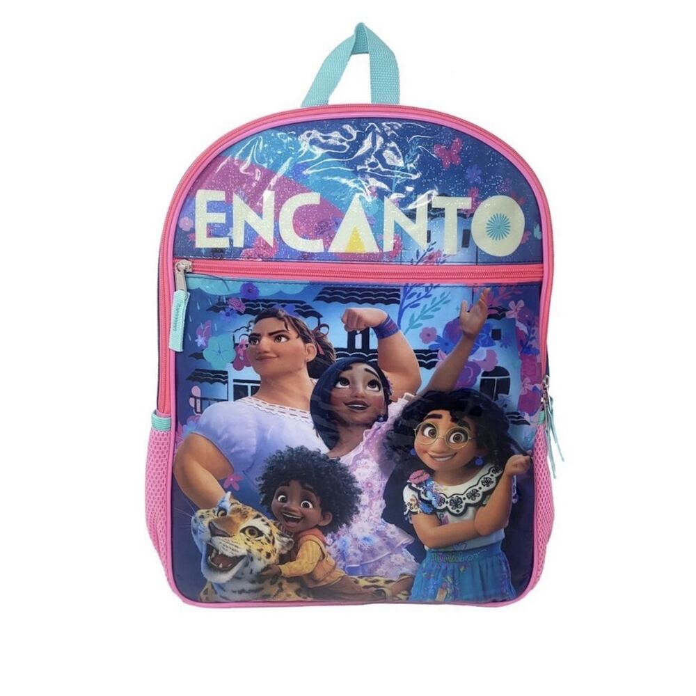 Disney Encanto 16" Backpack Madrigal Family Luisa Mirabel Isabella 4 Pc Set
